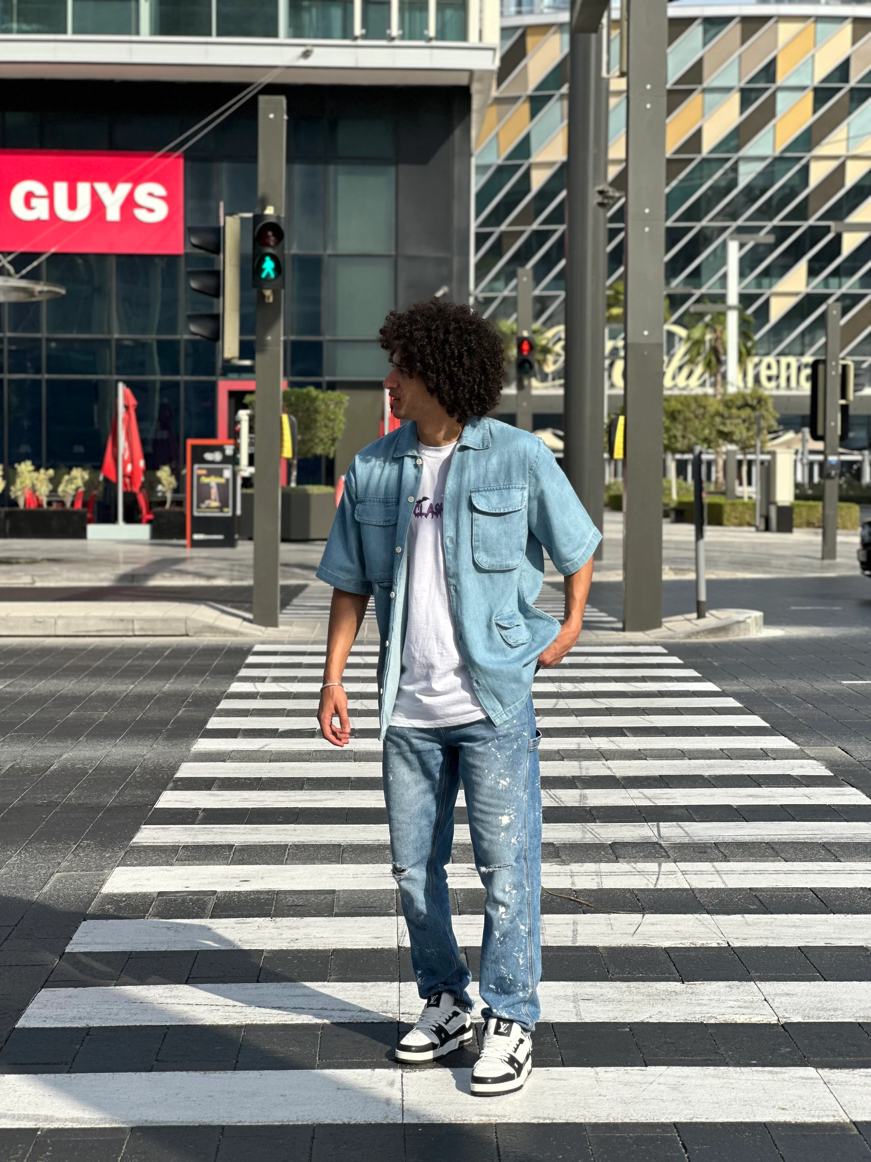 Oversized Light Blue Denim Boxy Shirt Unisex | El Denim Vol. 1: Highway | Weave Wardrobe - Image 4