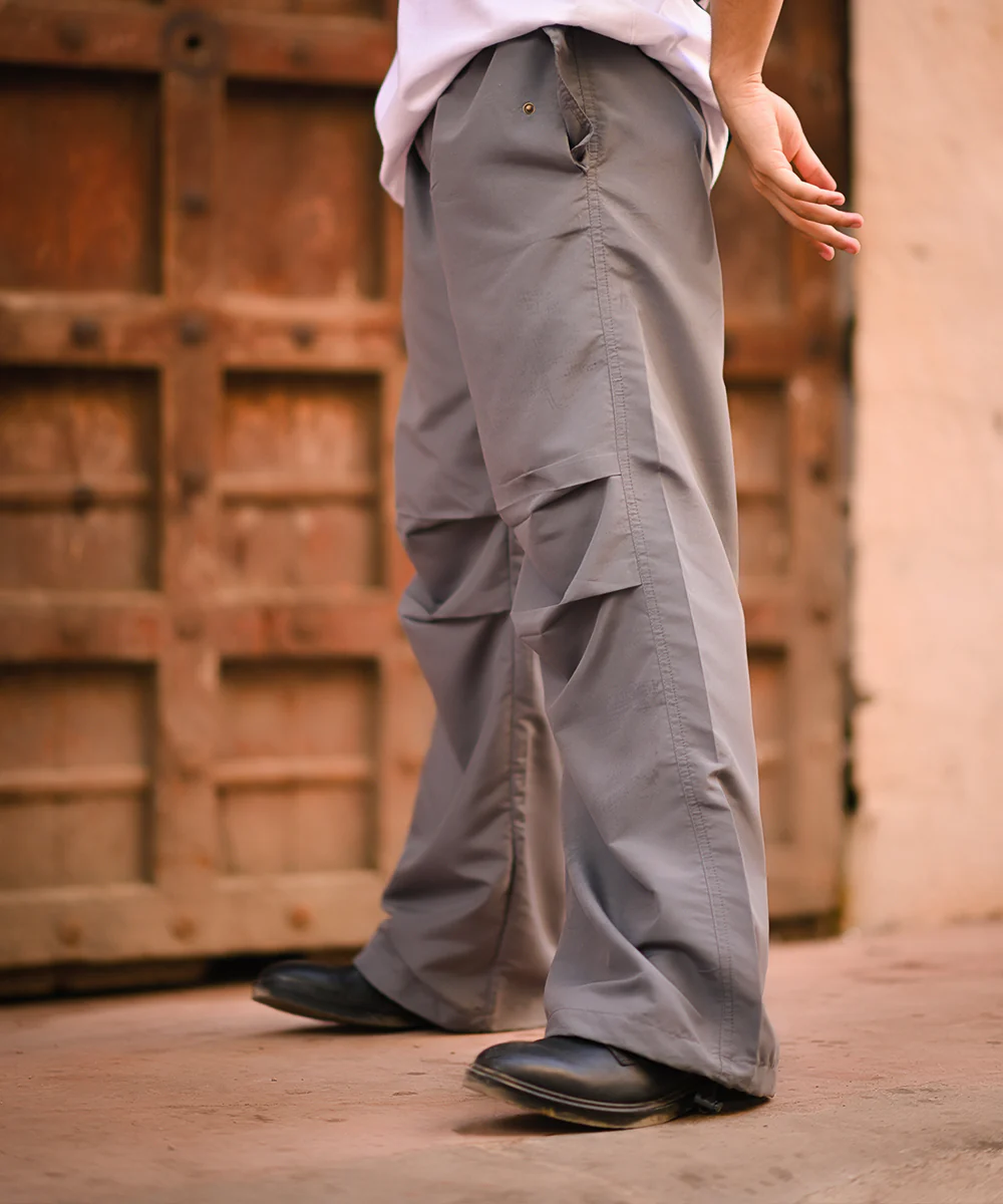 UNISEX Airborne Grey Parachute Cargo Pants - Image 5