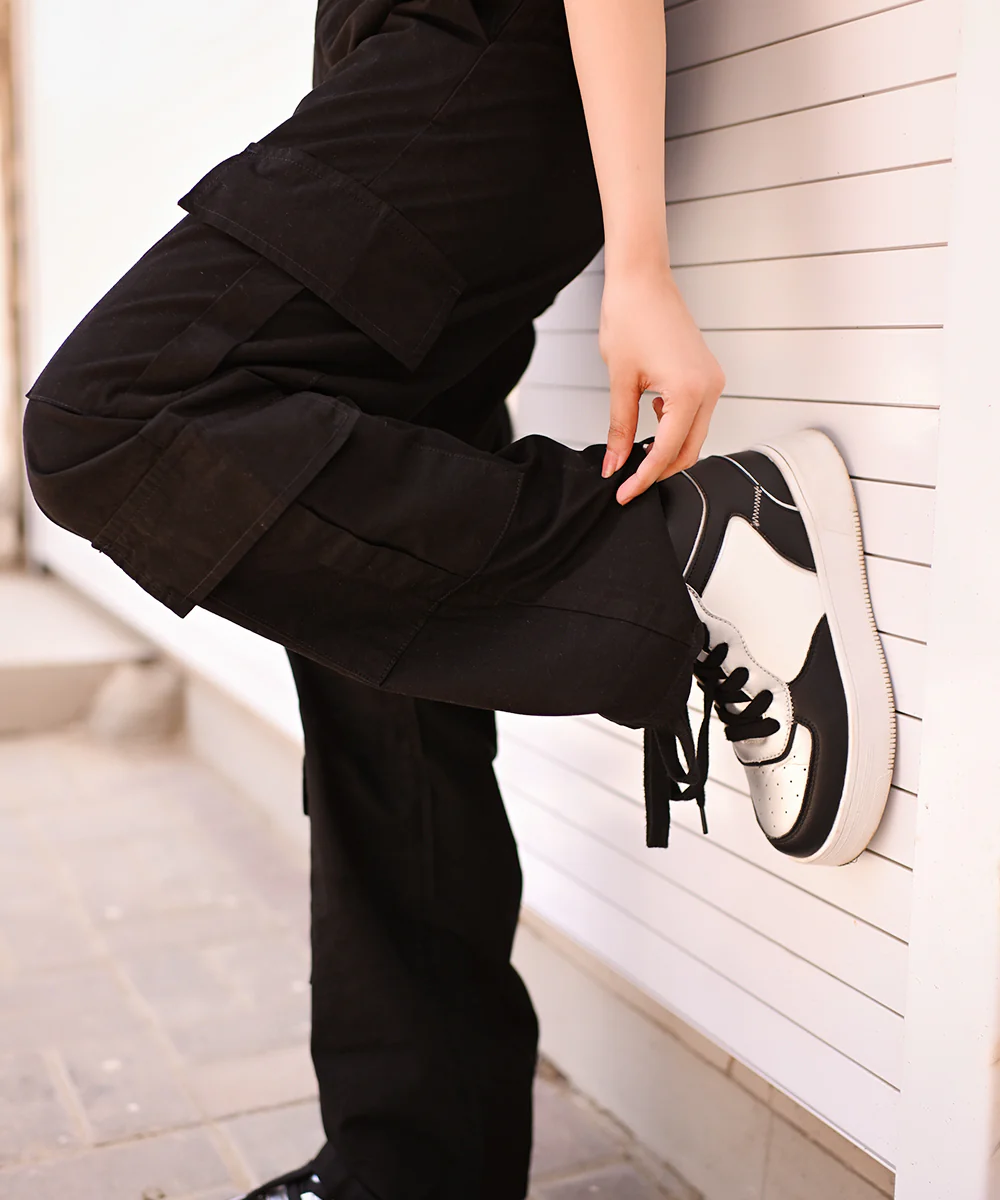 UNISEX Urban Edge Black Cargo Pants - Image 10